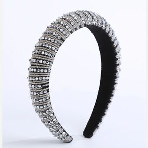 Grey Rhinestone Headband for Women New Boutique
